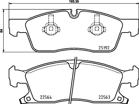 Brembo P 37 022 — Zestaw klocków hamulcowych, hamulce tarczowe