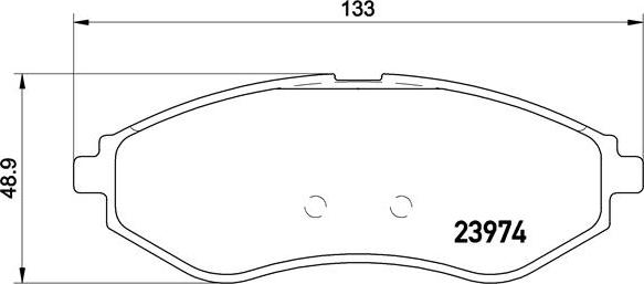 Brembo P 24 048 — Zestaw klocków hamulcowych, hamulce tarczowe