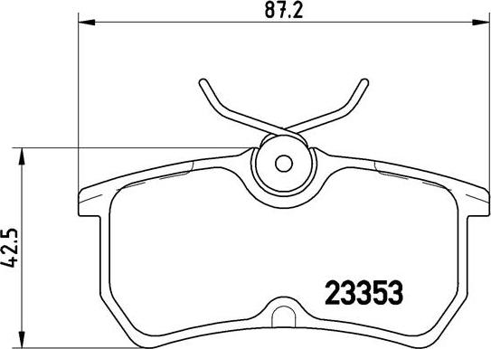 Brembo P 24 047 — Zestaw klocków hamulcowych, hamulce tarczowe