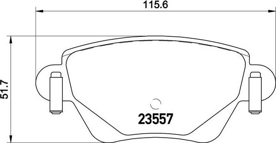 Brembo P 24 059 — Zestaw klocków hamulcowych, hamulce tarczowe