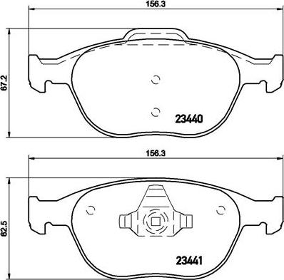 Brembo P 24 058 — Zestaw klocków hamulcowych, hamulce tarczowe