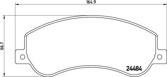 Brembo P 85 115 — Zestaw klocków hamulcowych, hamulce tarczowe
