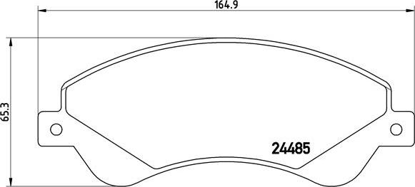 Brembo P 24 065 — Zestaw klocków hamulcowych, hamulce tarczowe