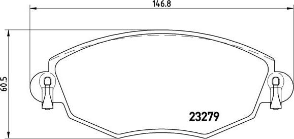Brembo P 24 060 — Zestaw klocków hamulcowych, hamulce tarczowe