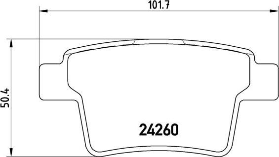 Brembo P 24 063 — Zestaw klocków hamulcowych, hamulce tarczowe