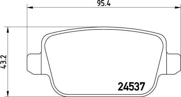 Brembo P 24 075 — Zestaw klocków hamulcowych, hamulce tarczowe