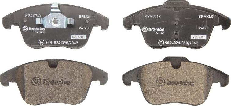 Brembo P 24 076X — Zestaw klocków hamulcowych, hamulce tarczowe