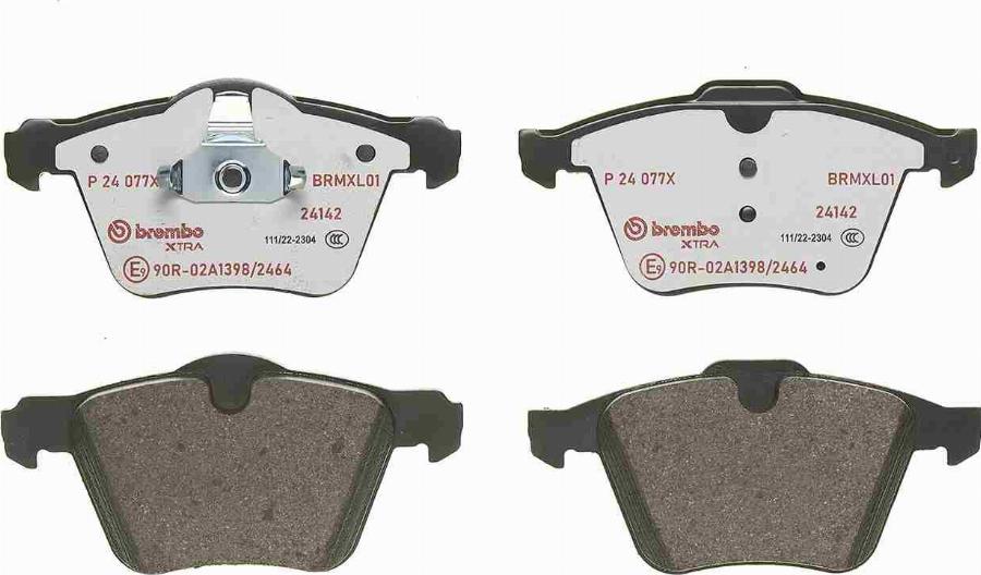 Brembo P 24 077X — Zestaw klocków hamulcowych, hamulce tarczowe