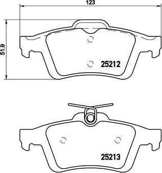 Brembo P 24 148 — Zestaw klocków hamulcowych, hamulce tarczowe