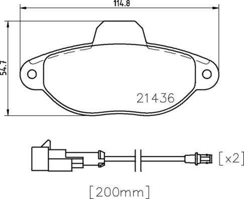 Brembo P 24 147 — Zestaw klocków hamulcowych, hamulce tarczowe