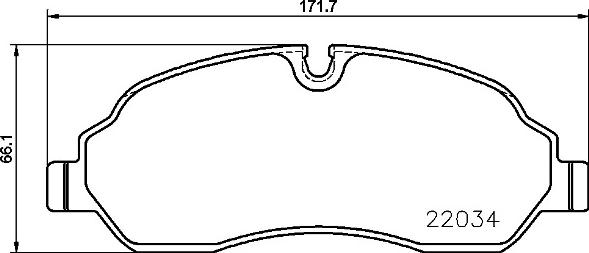 Brembo P 24 171 — Zestaw klocków hamulcowych, hamulce tarczowe