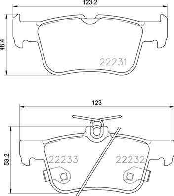 Brembo P 24 201 — Zestaw klocków hamulcowych, hamulce tarczowe