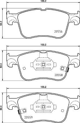 Brembo P 24 218 — Zestaw klocków hamulcowych, hamulce tarczowe