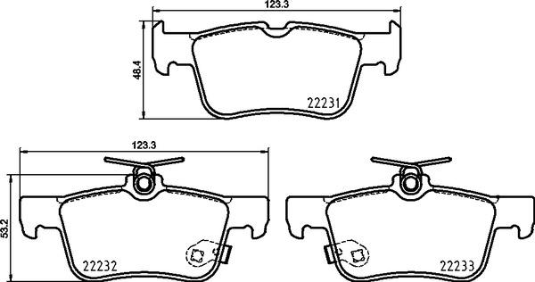 Brembo P 24 217 — Zestaw klocków hamulcowych, hamulce tarczowe