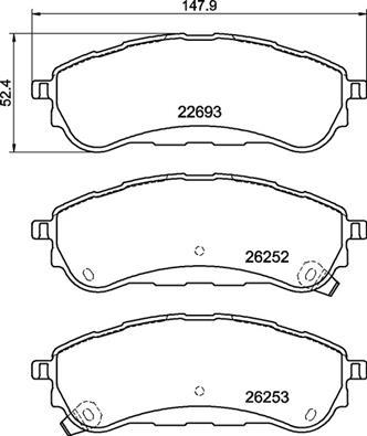 Brembo P 24 235 — Zestaw klocków hamulcowych, hamulce tarczowe