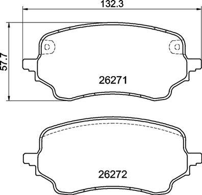 Brembo P 24 236 — Zestaw klocków hamulcowych, hamulce tarczowe