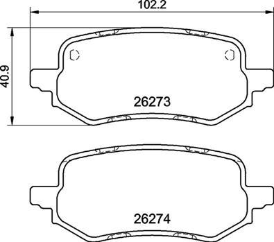 Brembo P 24 237 — Zestaw klocków hamulcowych, hamulce tarczowe