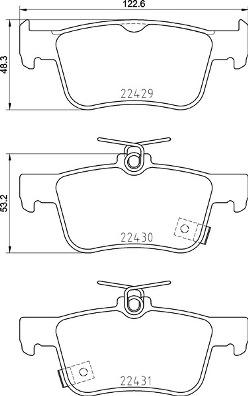 Brembo P 28 089 — Zestaw klocków hamulcowych, hamulce tarczowe