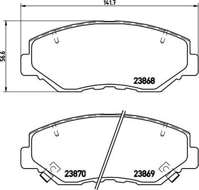 Brembo P 28 035 — Zestaw klocków hamulcowych, hamulce tarczowe