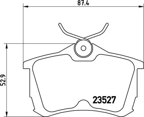 Brembo P 28 030 — Zestaw klocków hamulcowych, hamulce tarczowe