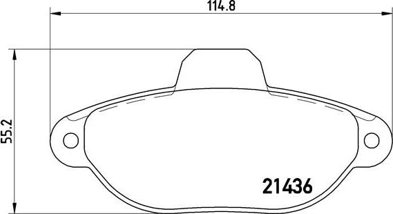 Brembo P 23 096 — Zestaw klocków hamulcowych, hamulce tarczowe