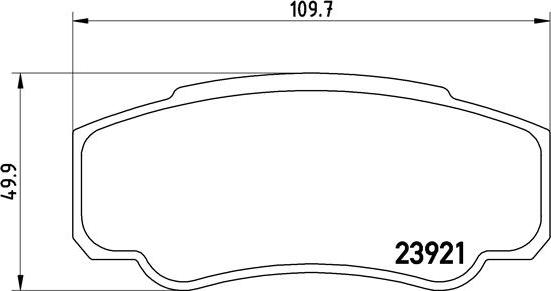 Brembo P 23 093 — Zestaw klocków hamulcowych, hamulce tarczowe