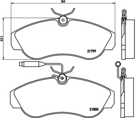 Brembo P 23 069 — Zestaw klocków hamulcowych, hamulce tarczowe