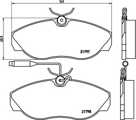 Brembo P 23 068 — Zestaw klocków hamulcowych, hamulce tarczowe
