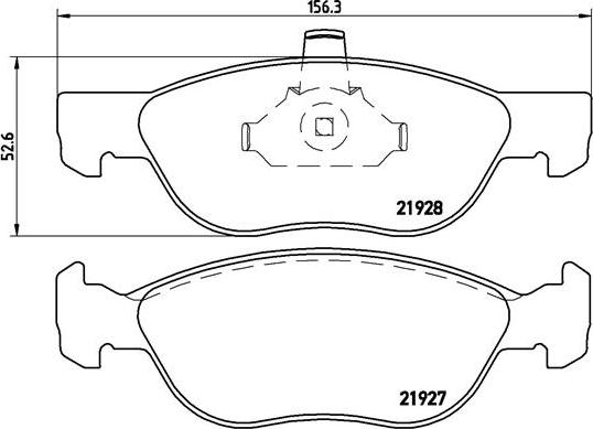 Brembo P 23 081 — Zestaw klocków hamulcowych, hamulce tarczowe