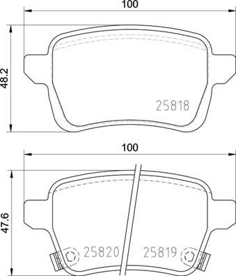 Brembo P 23 190 — Zestaw klocków hamulcowych, hamulce tarczowe