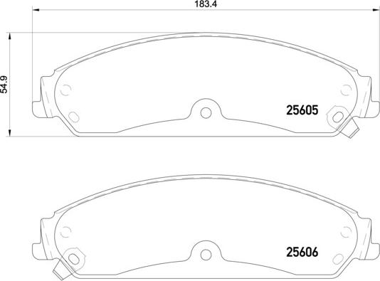 Brembo P 23 149 — Zestaw klocków hamulcowych, hamulce tarczowe