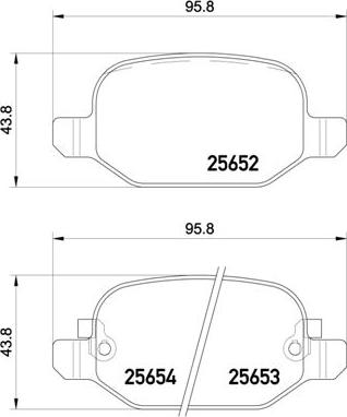Brembo P 23 150 — Zestaw klocków hamulcowych, hamulce tarczowe
