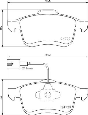 Brembo P 23 163 — Zestaw klocków hamulcowych, hamulce tarczowe