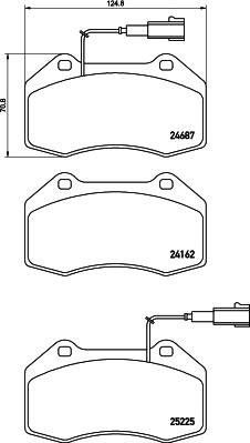 Brembo P 23 162 - Zestaw klocków hamulcowych, hamulce tarczowe