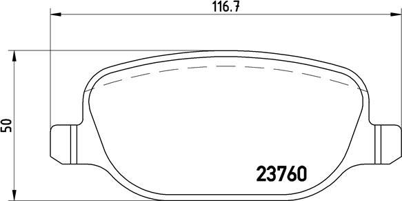 Brembo P 23 109 — Zestaw klocków hamulcowych, hamulce tarczowe