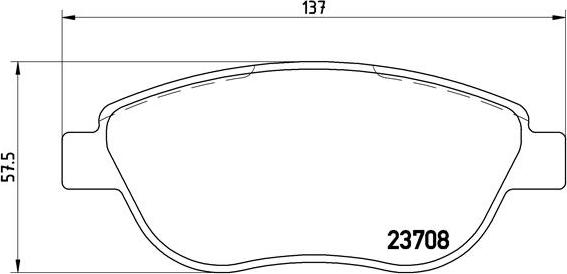 Brembo P 23 119 — Zestaw klocków hamulcowych, hamulce tarczowe
