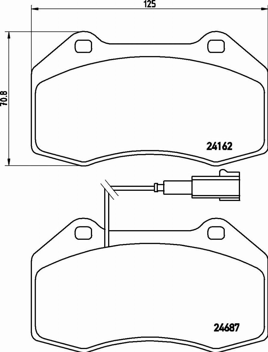 Brembo P 23 117 — Zestaw klocków hamulcowych, hamulce tarczowe