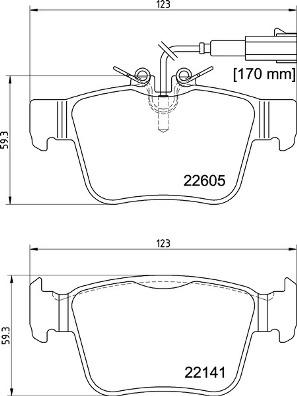 Brembo P 23 180 — Zestaw klocków hamulcowych, hamulce tarczowe