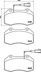 Brembo P 23 139 — Zestaw klocków hamulcowych, hamulce tarczowe