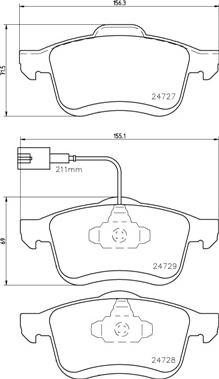 Brembo P 23 130 — Zestaw klocków hamulcowych, hamulce tarczowe
