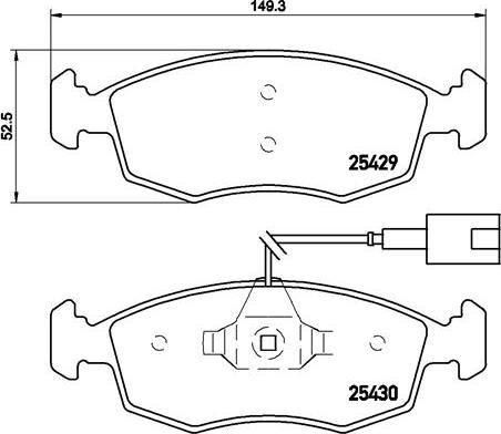 Brembo P 23 138 — Zestaw klocków hamulcowych, hamulce tarczowe