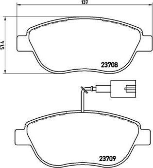 Delphi LP2240 - Klocek hamulcowy kpl.
