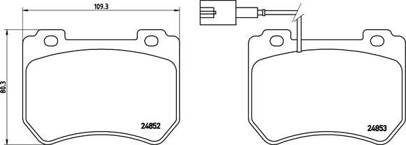 Brembo P 23 129 — Zestaw klocków hamulcowych, hamulce tarczowe