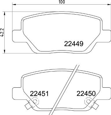 Brembo P 23 179 — Zestaw klocków hamulcowych, hamulce tarczowe
