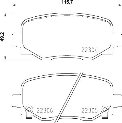 Brembo P 23 177 — Zestaw klocków hamulcowych, hamulce tarczowe