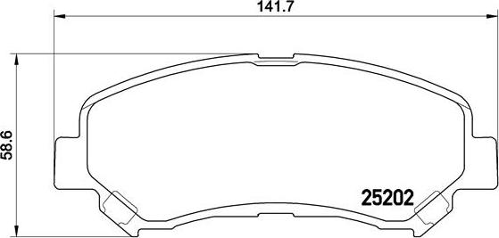 Brembo P 79 028 — Zestaw klocków hamulcowych, hamulce tarczowe