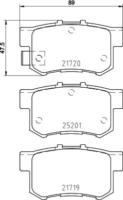Brembo P 79 027 — Zestaw klocków hamulcowych, hamulce tarczowe