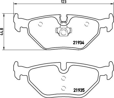 Brembo P 71 006 - Klocek hamulcowy kpl.