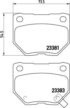 Brembo P 78 016 — Zestaw klocków hamulcowych, hamulce tarczowe