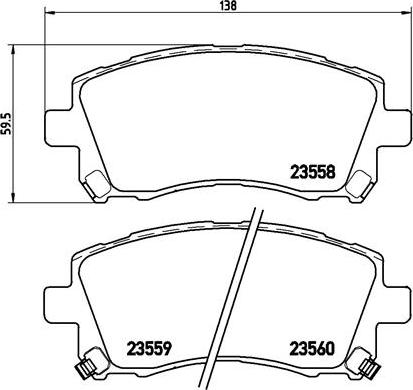 Brembo P 78 010X — Zestaw klocków hamulcowych, hamulce tarczowe